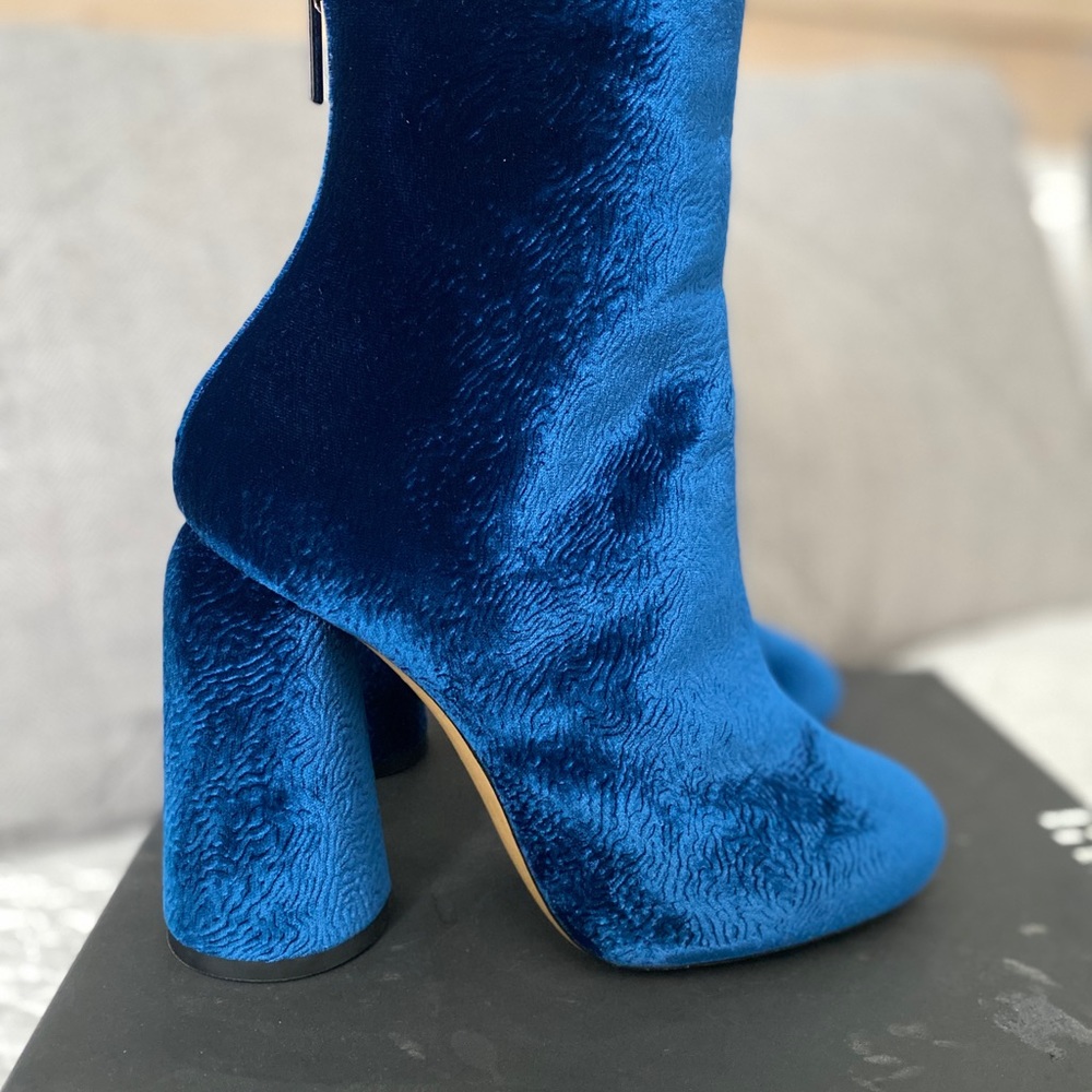 Blue Ellery velvet ankle boots